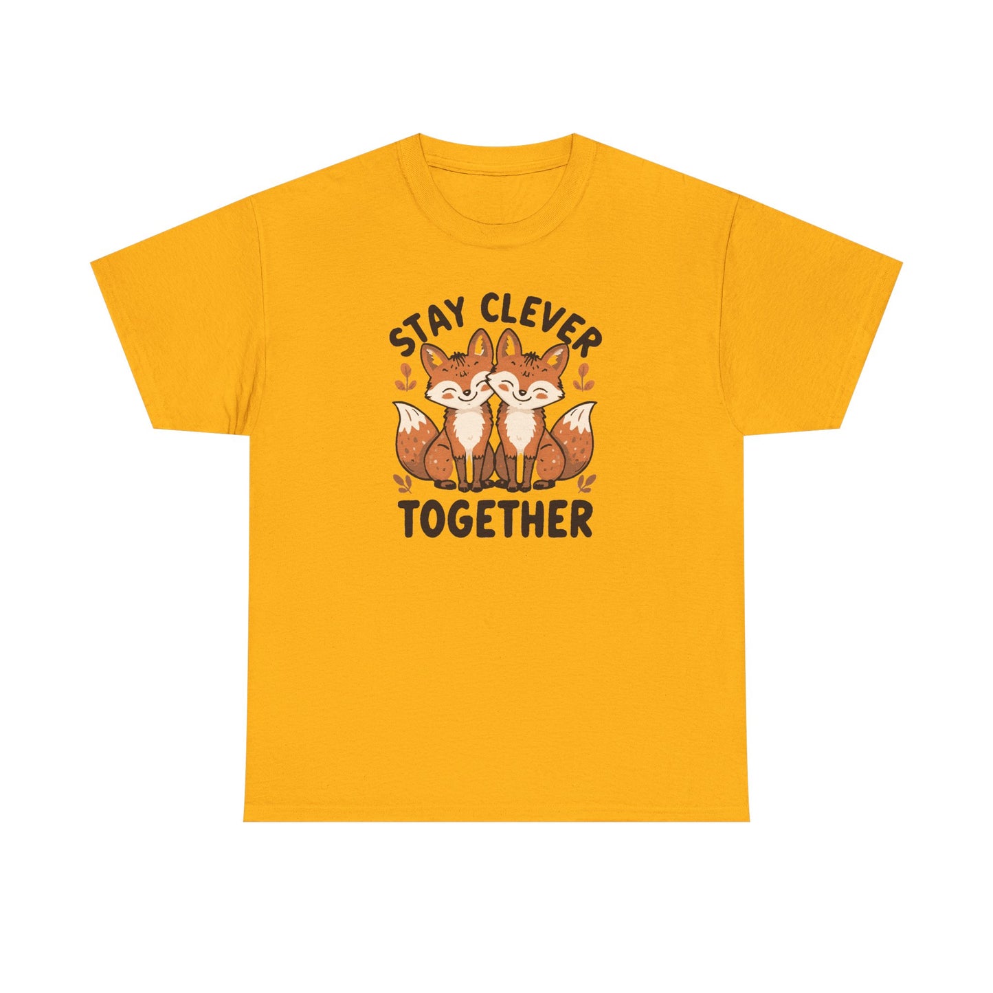 Stay Clever Together Fox T-Shirt — Cute Matching Friends Tee