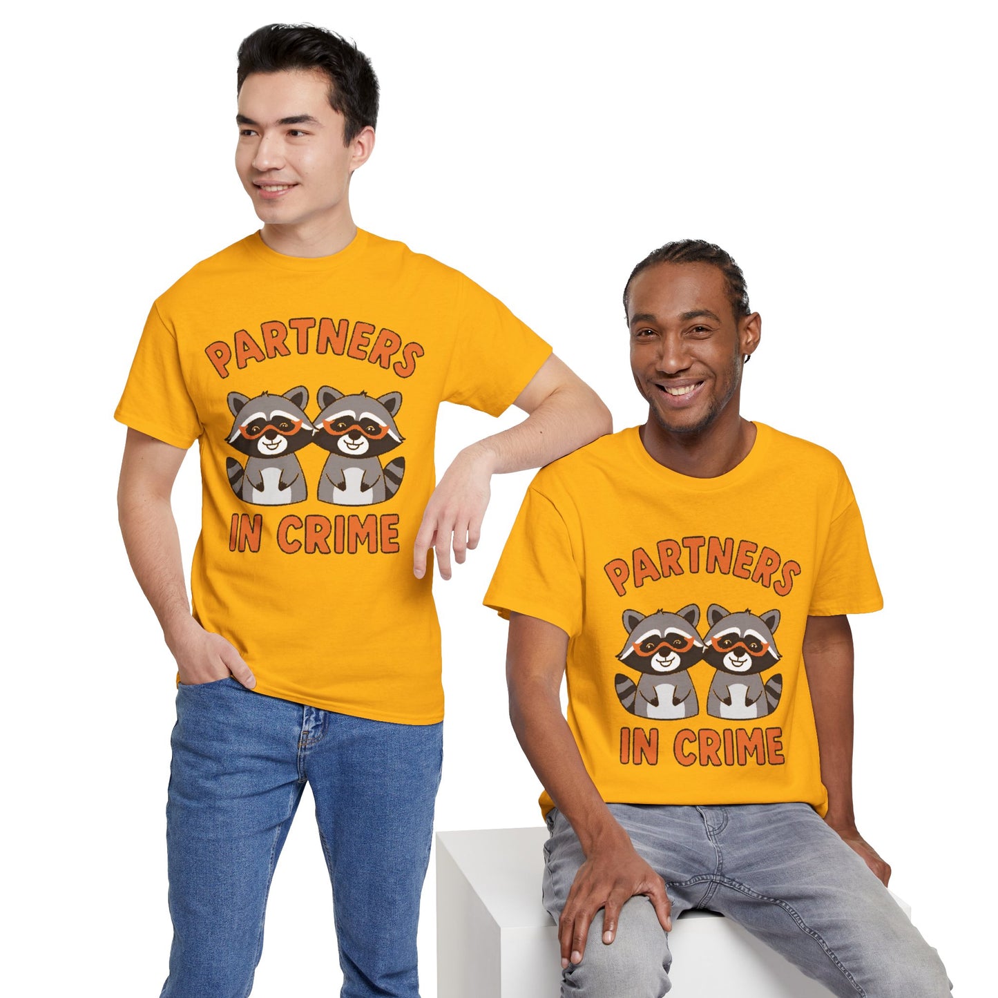 Partners in Crime Raccoon T-Shirt — Cute Matching Best Friends Tee
