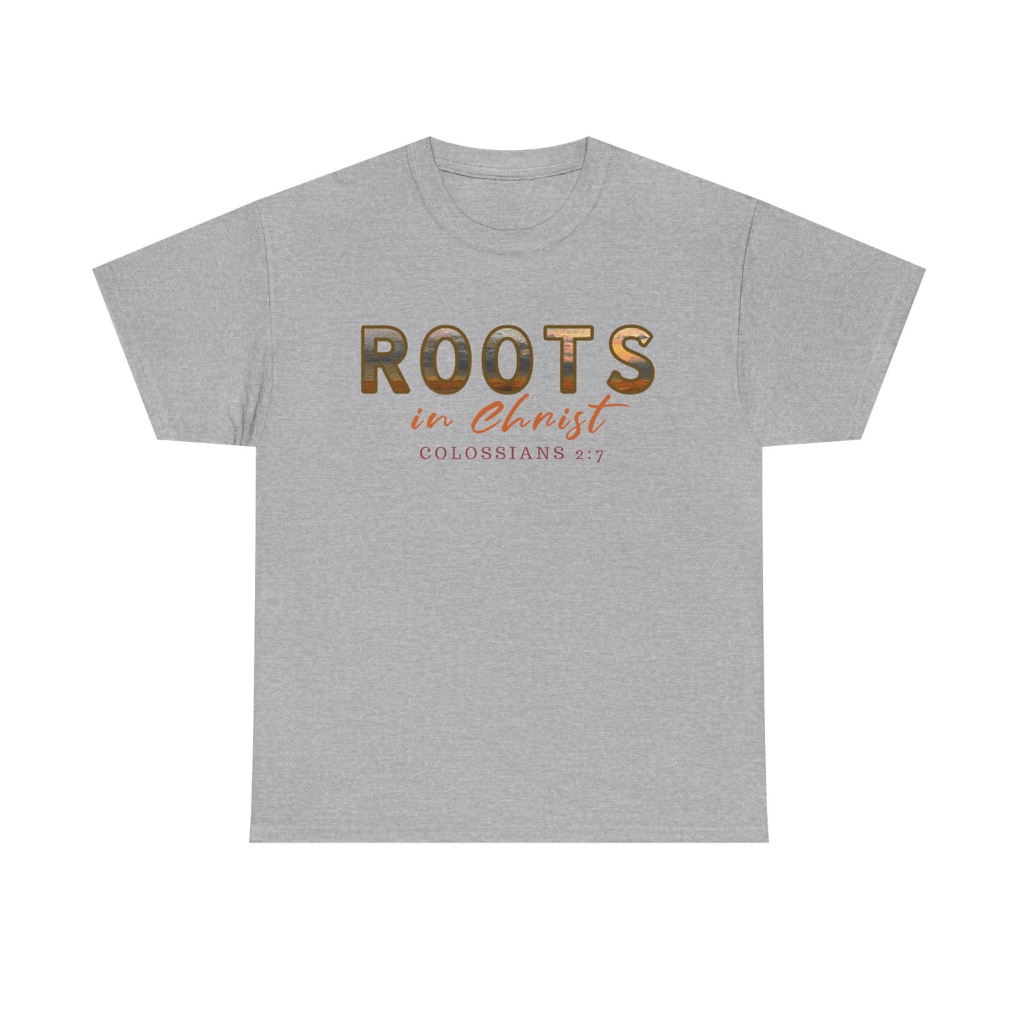 Christian Faith Roots Tee, Inspirational Shirt, Spiritual Gift, Colossians 2:7 T-Shirt, Unisex Casual Wear, Religious Apparel