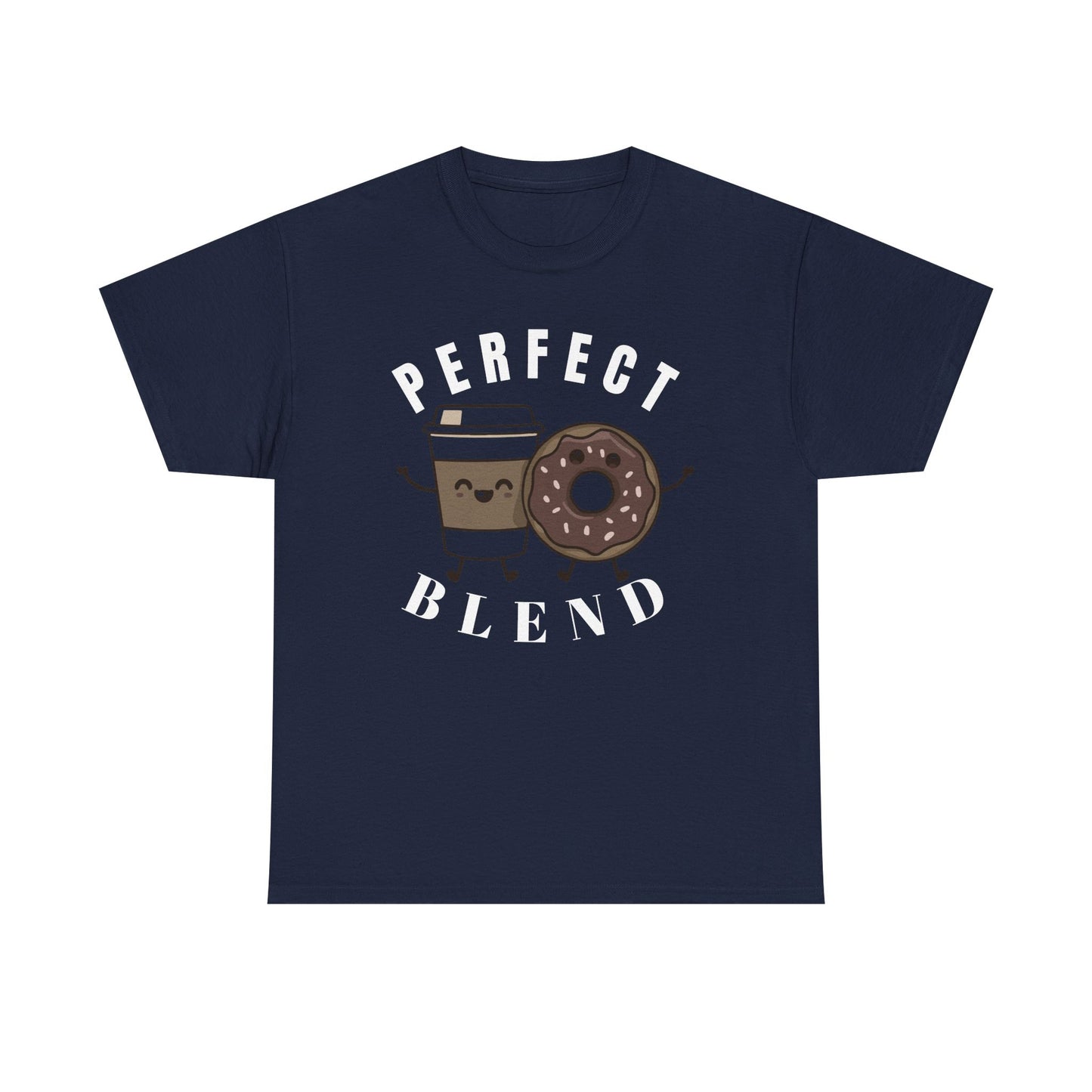 Perfect Blend Coffee & Donut Tee — Cute Matching Breakfast Graphic Shirt