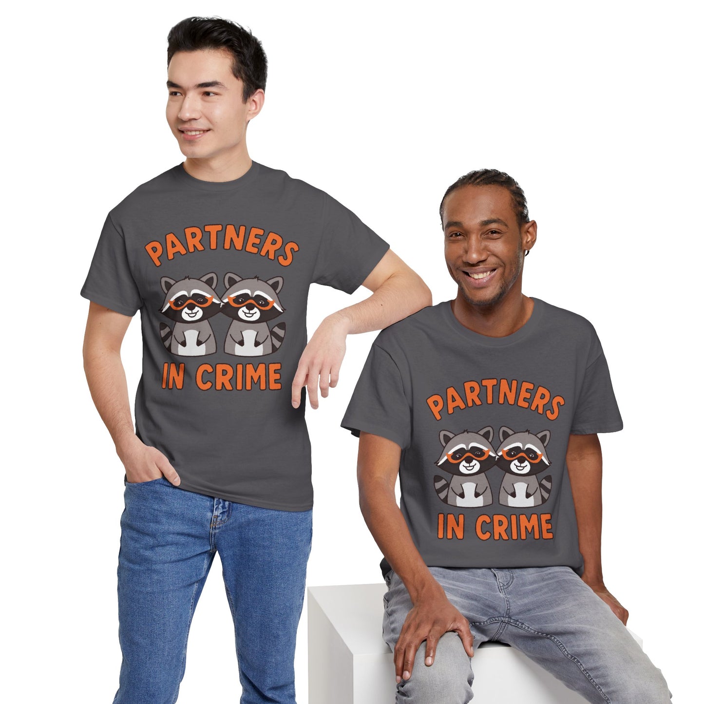 Partners in Crime Raccoon T-Shirt — Cute Matching Best Friends Tee