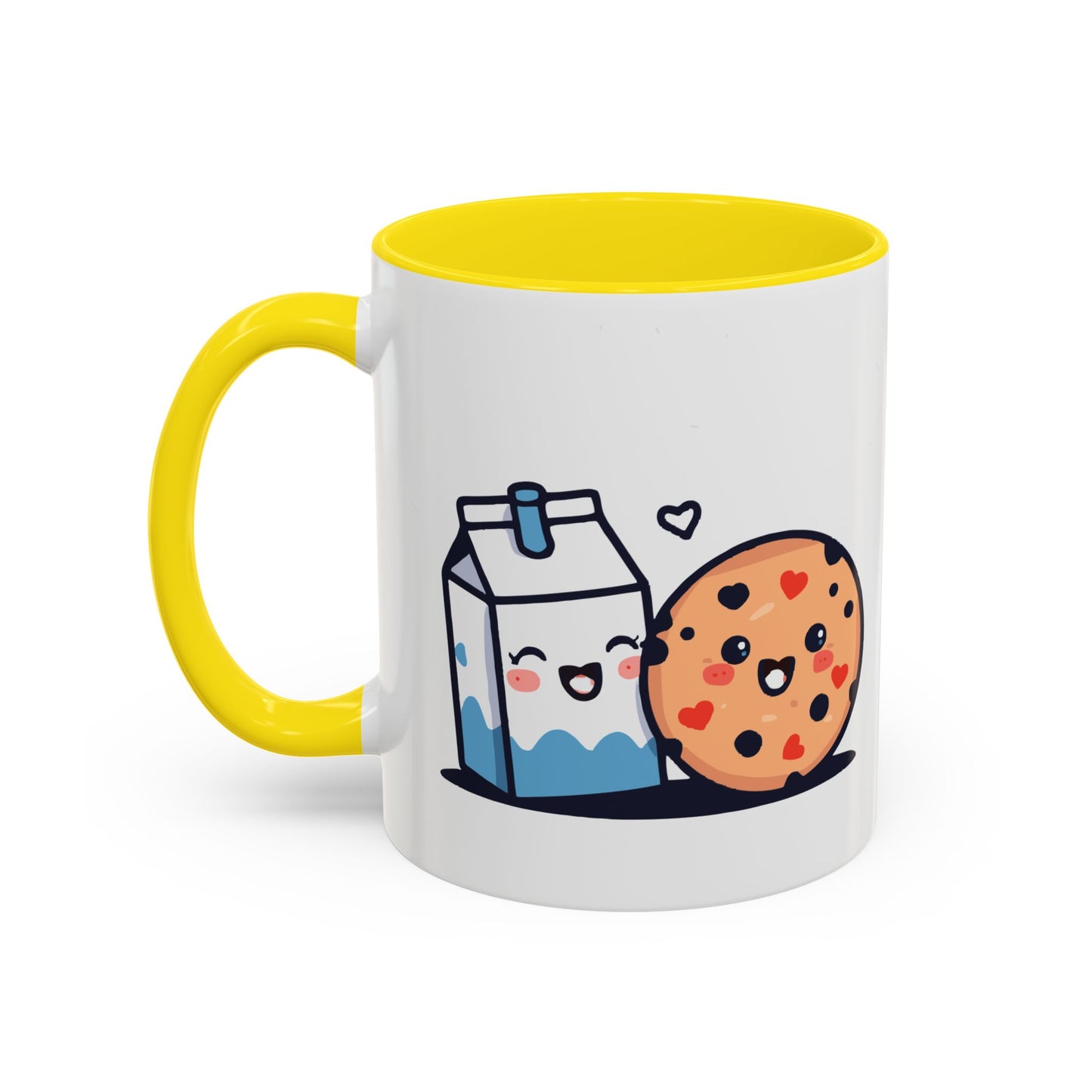 Cute Cookie & Milk Coffee Mug — Kawaii Breakfast Accent Mug