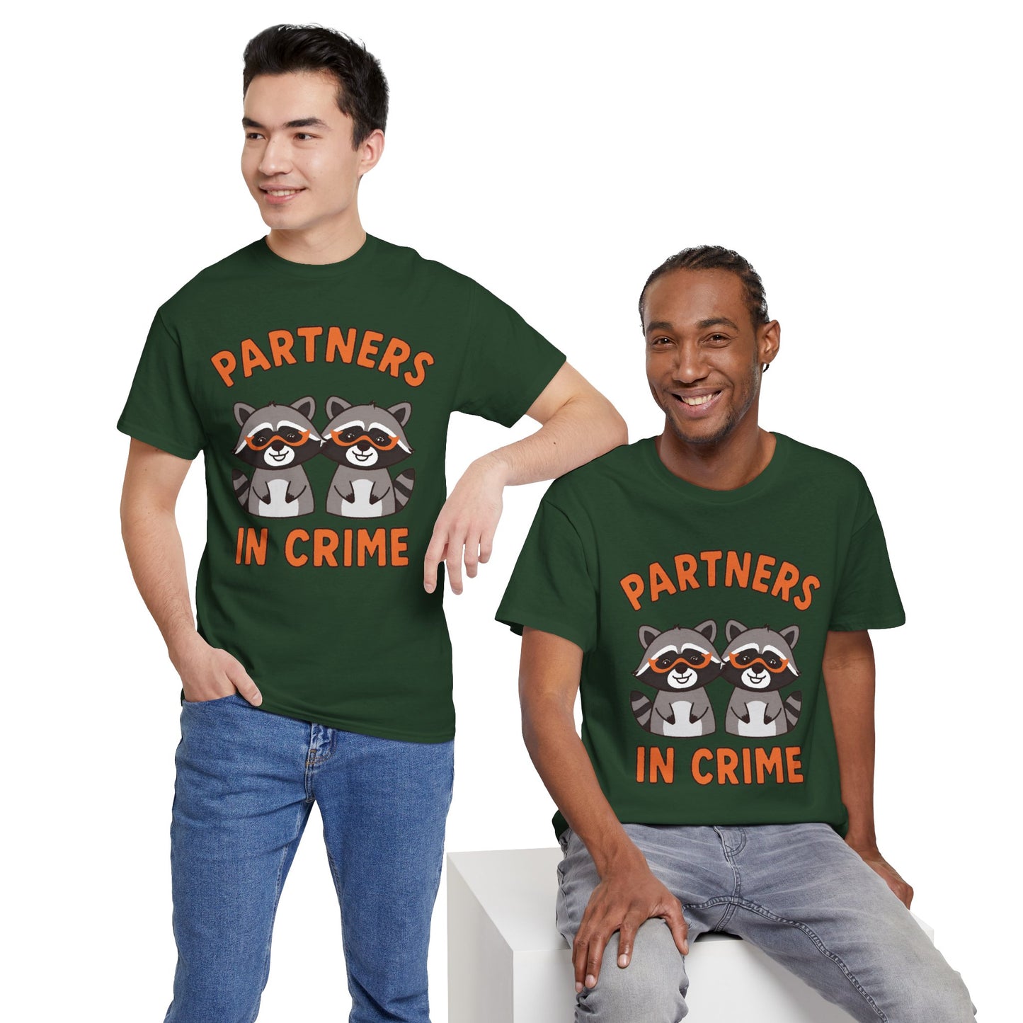 Partners in Crime Raccoon T-Shirt — Cute Matching Best Friends Tee