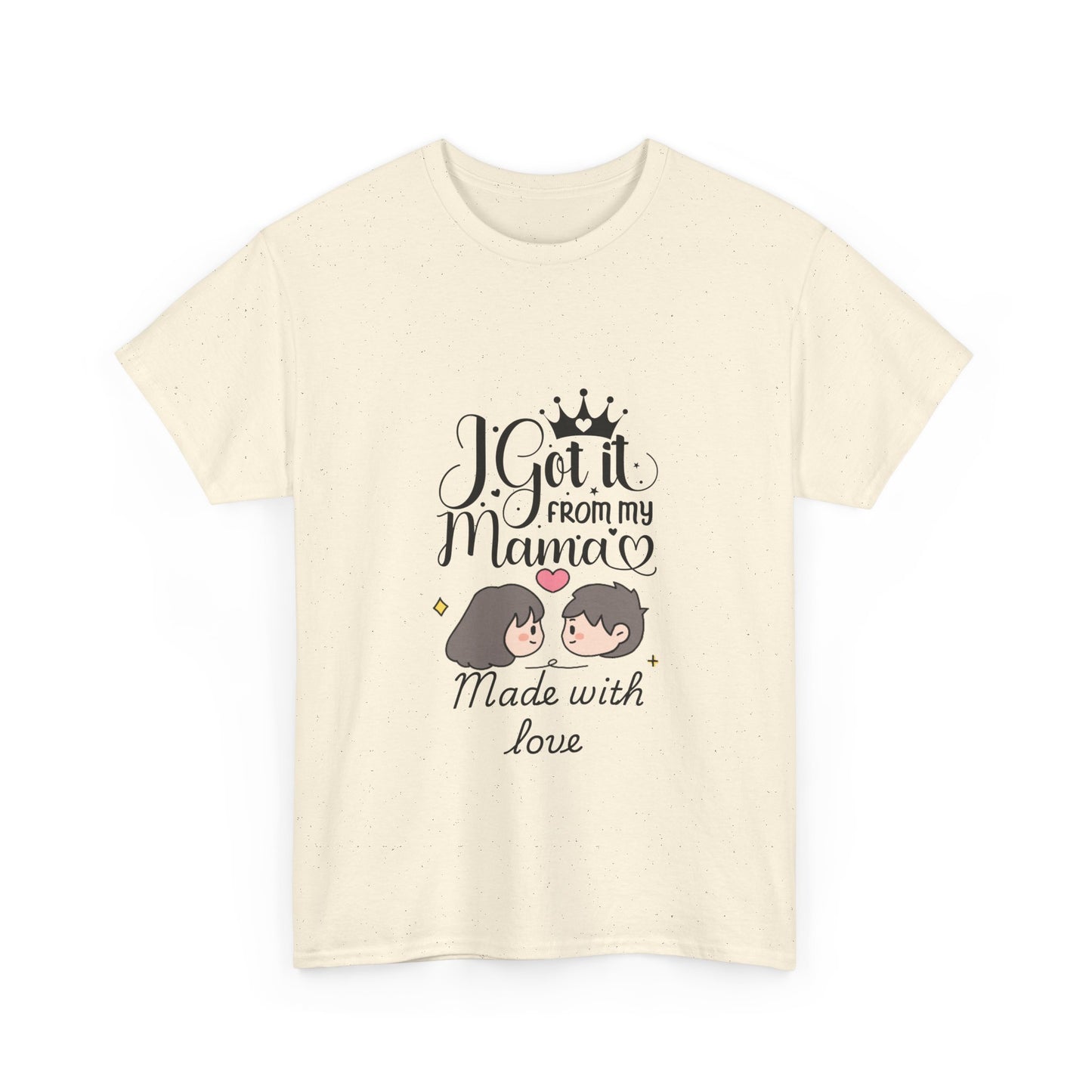 Mama Love Unisex Heavy Cotton Tee | Gift for Mom, Mother's Day, Family Bond, Cute Tee, Made with Love
