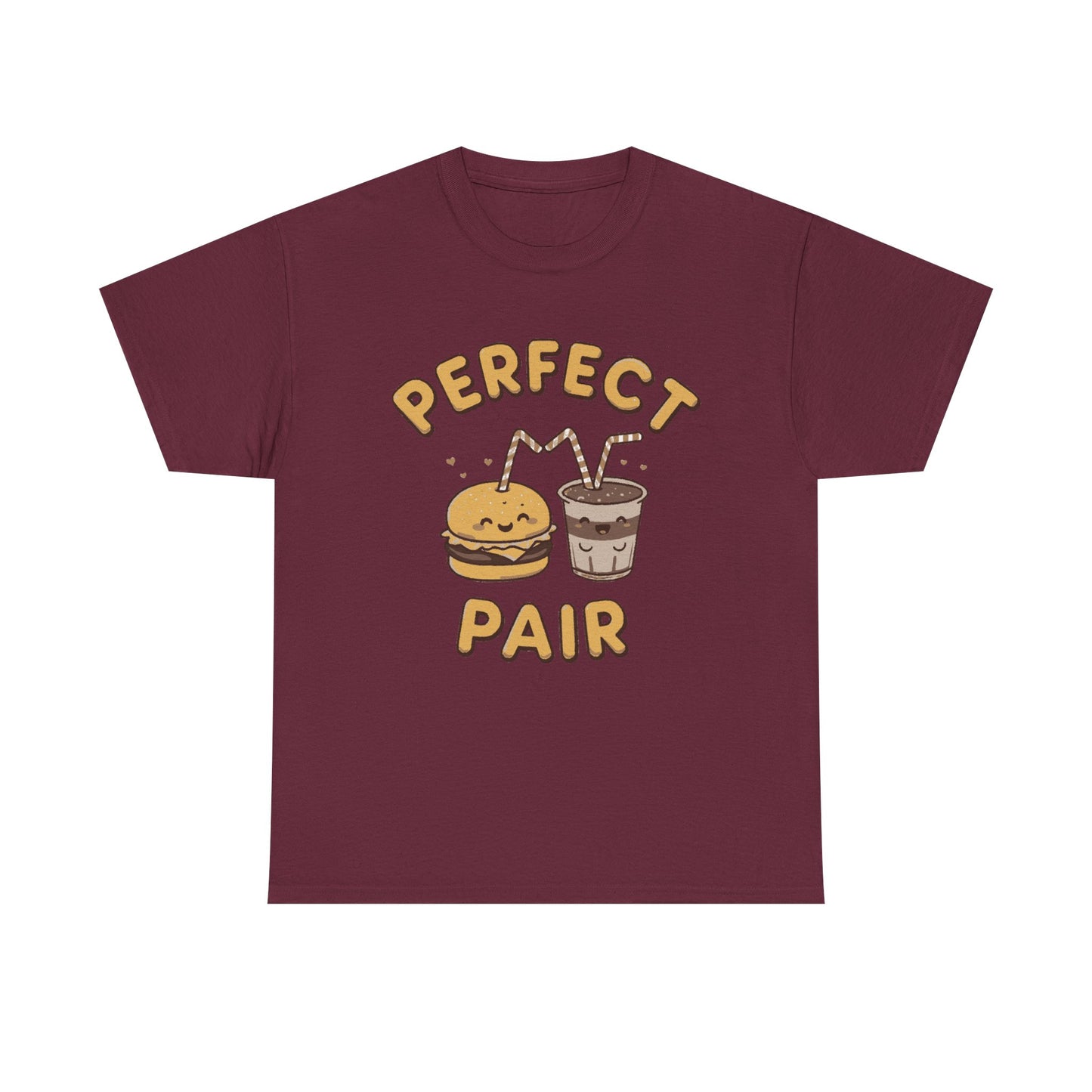 Perfect Pair Cheeseburger & Soda T-Shirt — Cute Matching Food Tee
