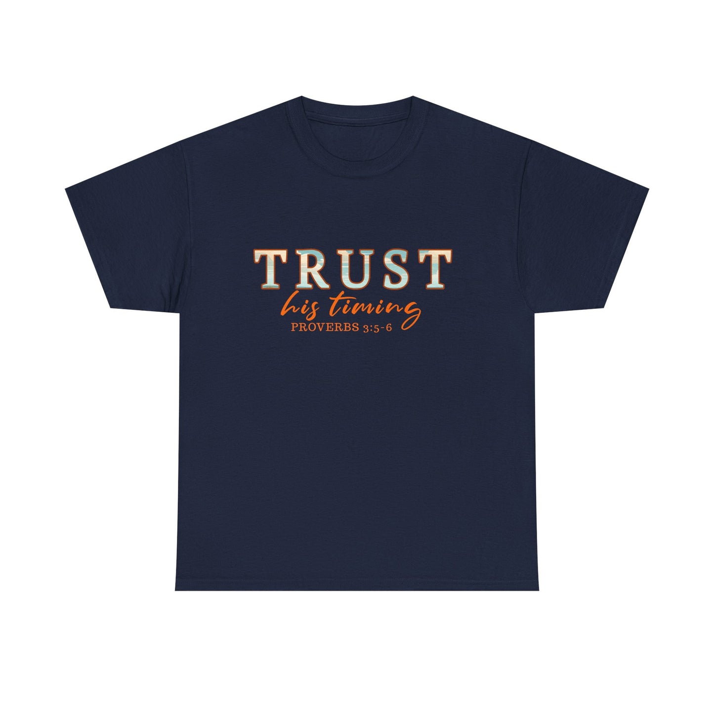 Faith-Inspired Cotton Tee | Trust His Timing Proverbs 3:5 | Inspirational Shirt for Daily Encouragement, Christian Gift, Casual Wear, [...]