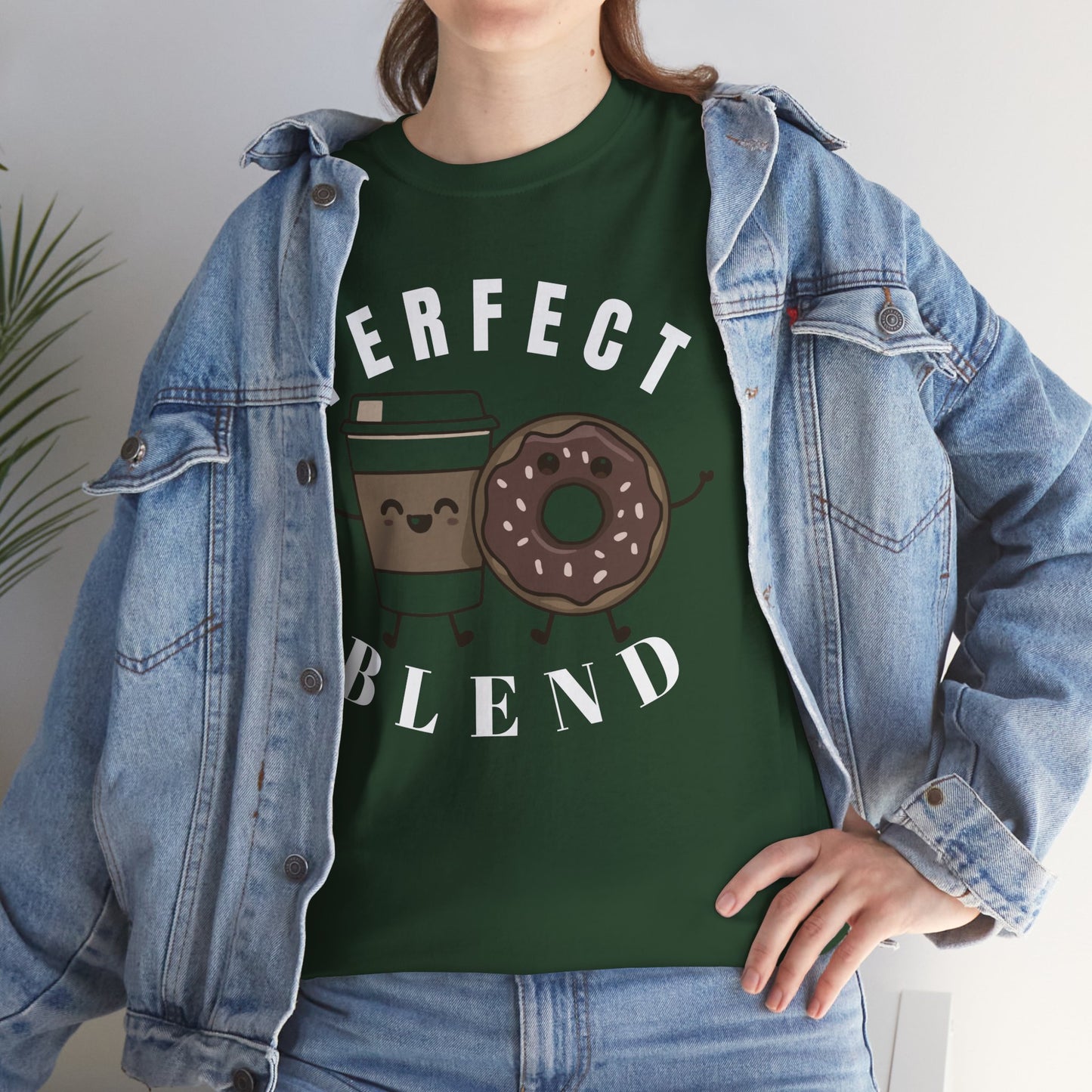Perfect Blend Coffee & Donut Tee — Cute Matching Breakfast Graphic Shirt