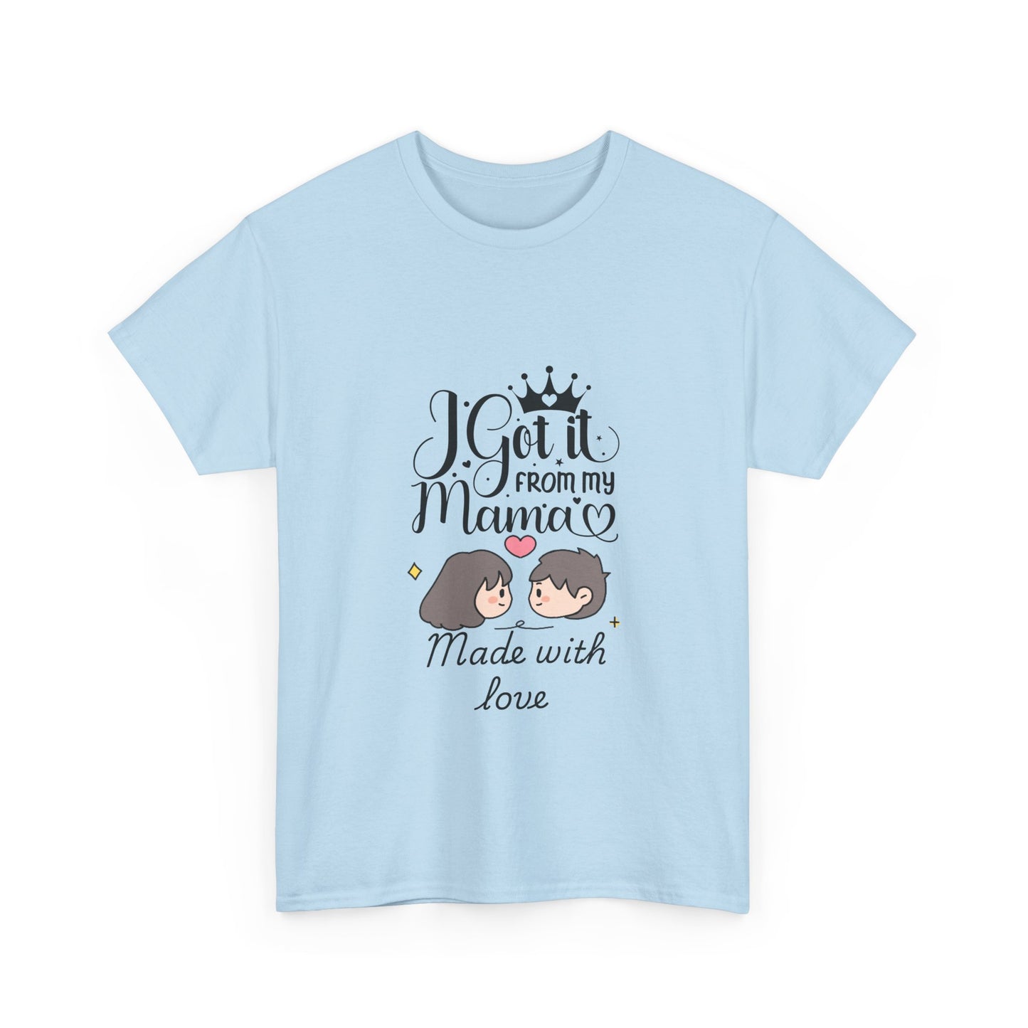 Mama Love Unisex Heavy Cotton Tee | Gift for Mom, Mother's Day, Family Bond, Cute Tee, Made with Love