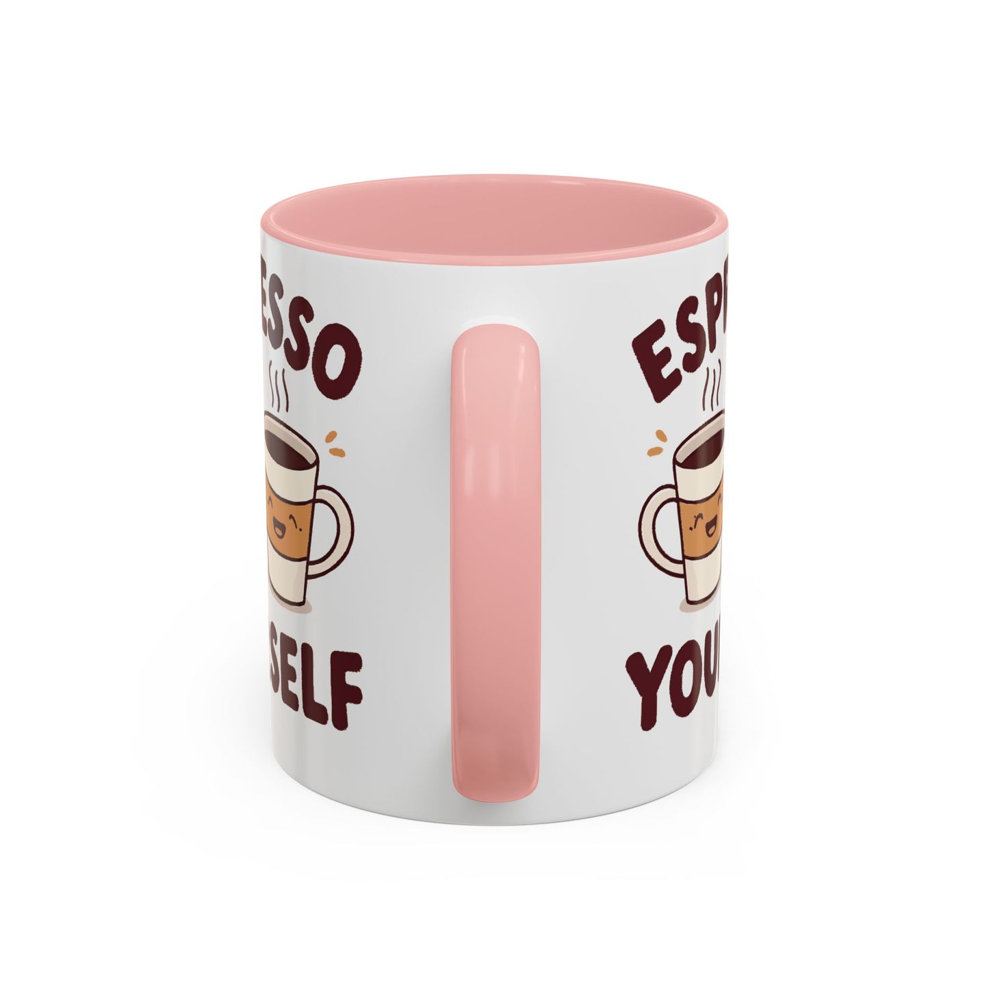 Espresso Yourself Accent Coffee Mug — Cute Coffee Pun Ceramic Mug (11/15 oz)