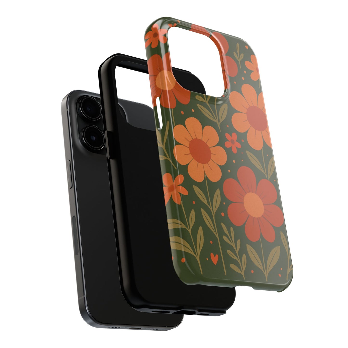 Floral Tough Phone Cases - Vibrant Flower Design, Durable Protection, Gift for Nature Lovers, Spring Decor, Everyday Fashion