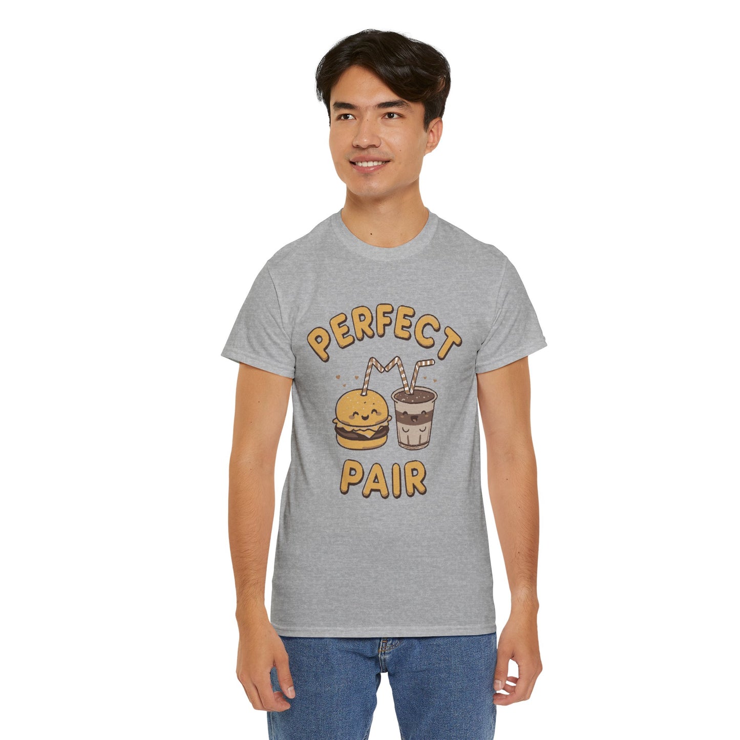 Perfect Pair Cheeseburger & Soda T-Shirt — Cute Matching Food Tee
