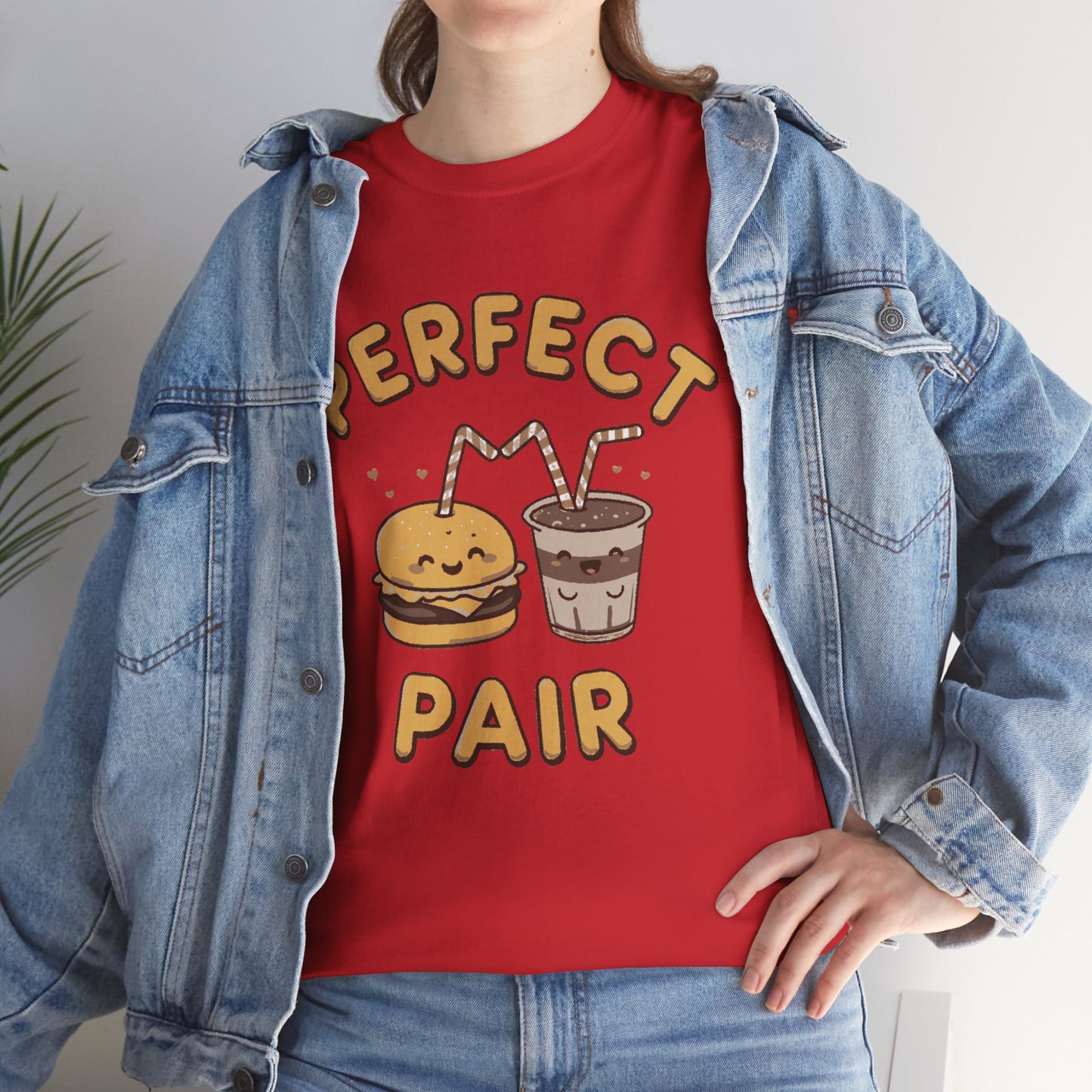 Perfect Pair Cheeseburger & Soda T-Shirt — Cute Matching Food Tee