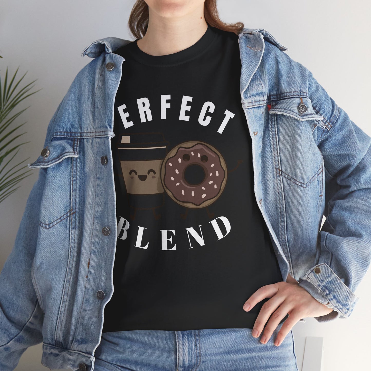 Perfect Blend Coffee & Donut Tee — Cute Matching Breakfast Graphic Shirt