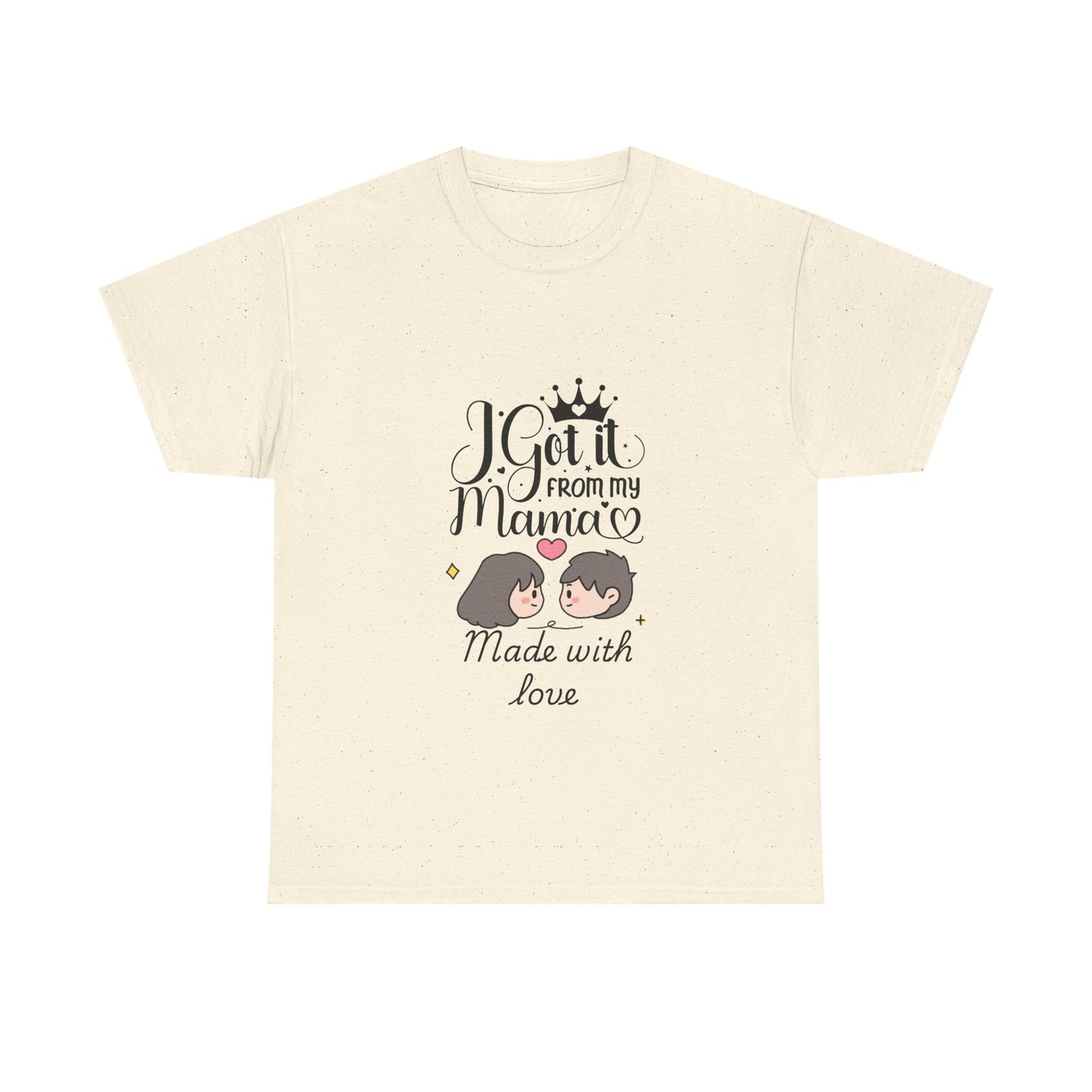 Mama Love Unisex Heavy Cotton Tee | Gift for Mom, Mother's Day, Family Bond, Cute Tee, Made with Love