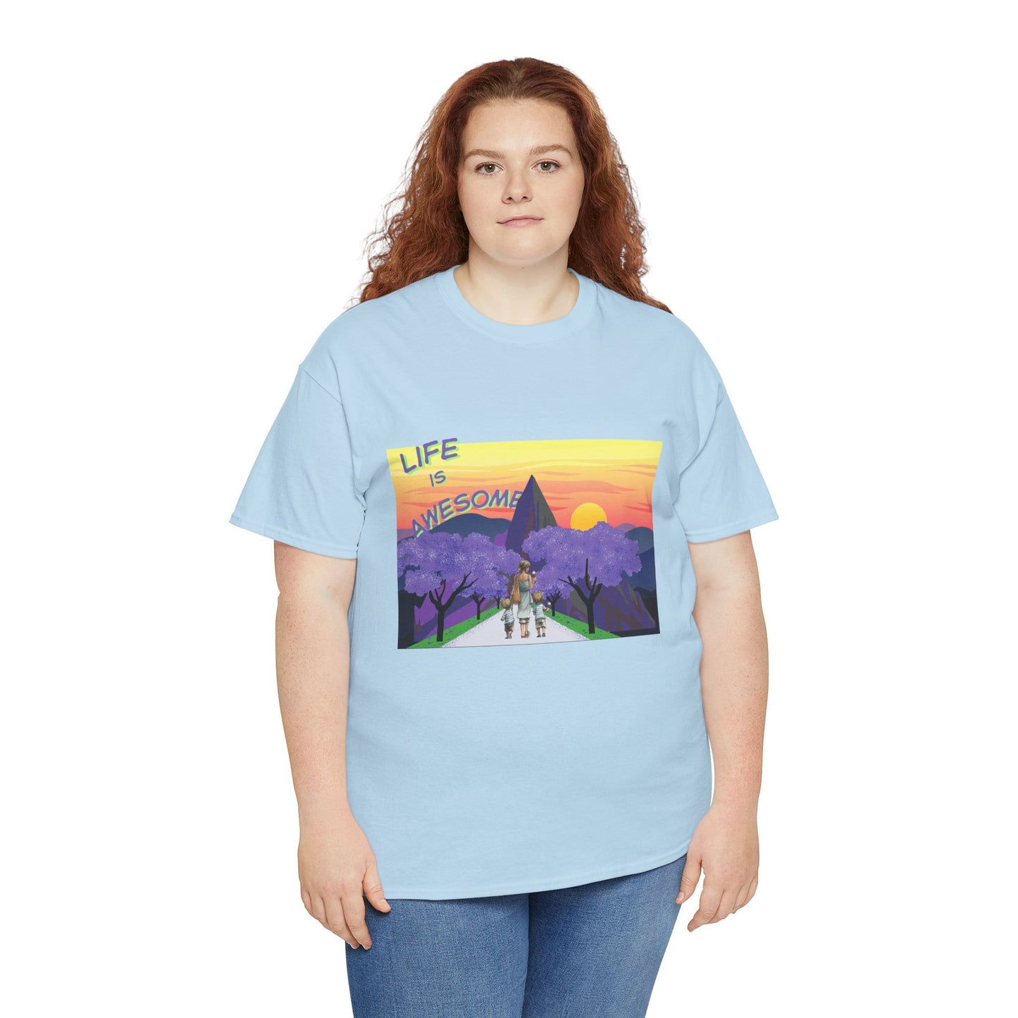 Vibrant Inspirational Tee - Life is Awesome, Unisex Cotton Shirt, Motivational Apparel, Gift for Friends, Summer Wardrobe Essential