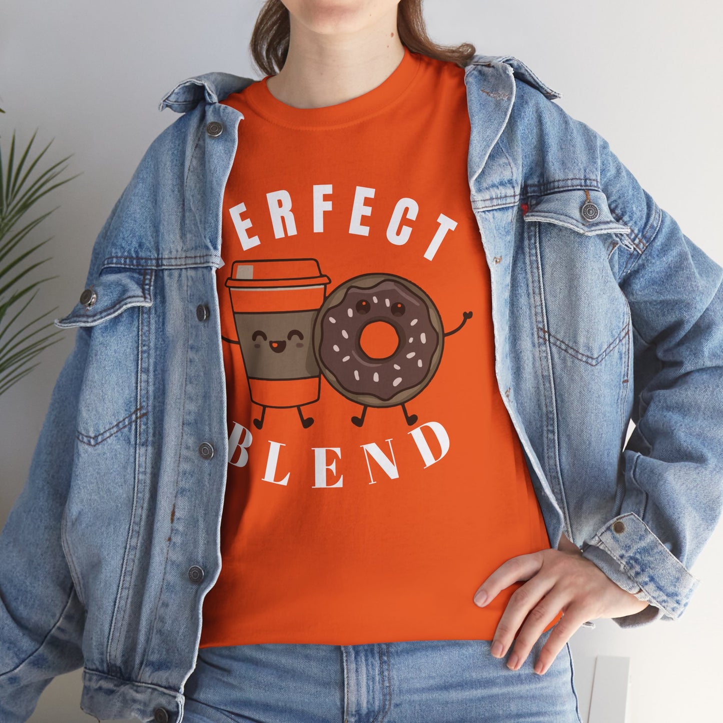 Perfect Blend Coffee & Donut Tee — Cute Matching Breakfast Graphic Shirt