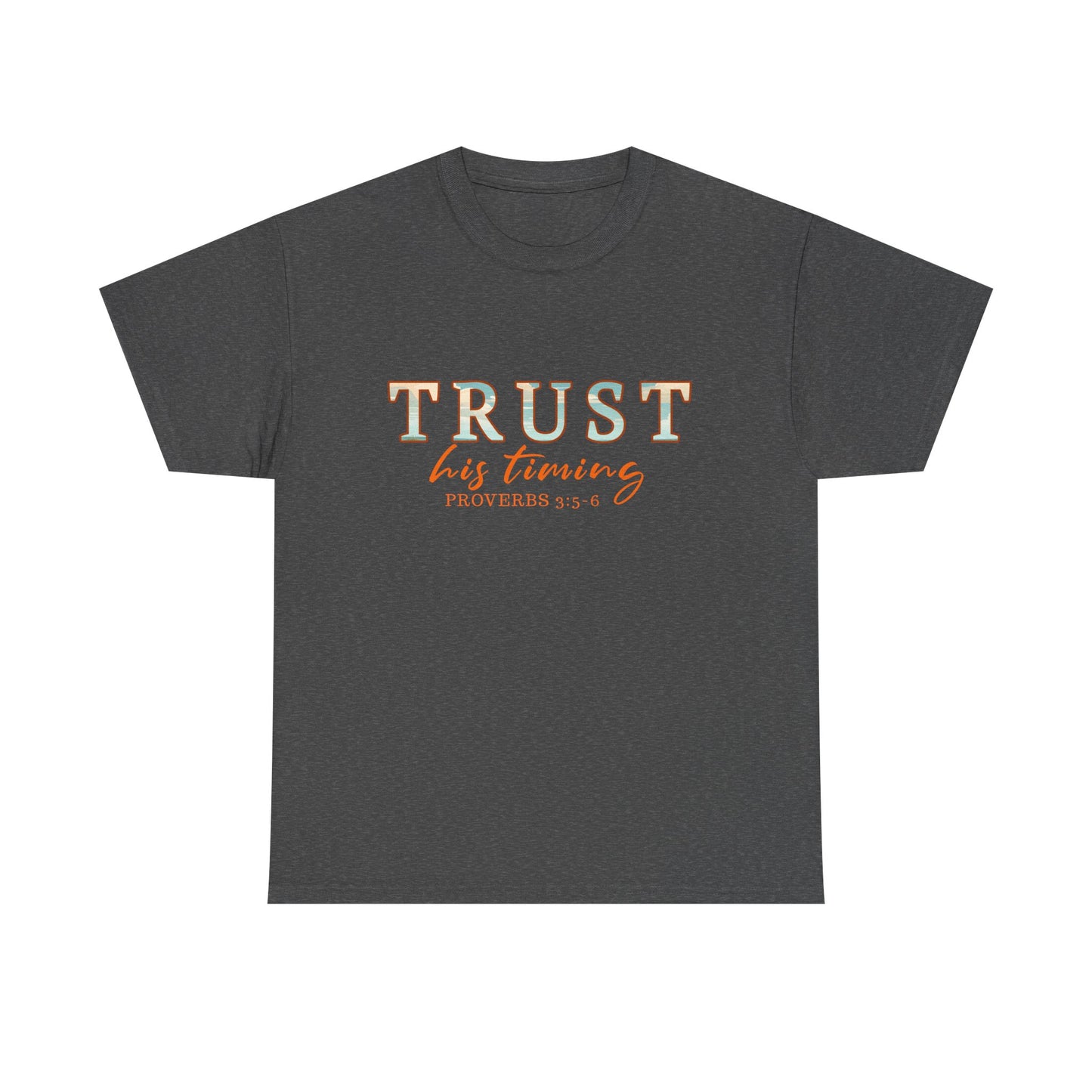 Faith-Inspired Cotton Tee | Trust His Timing Proverbs 3:5 | Inspirational Shirt for Daily Encouragement, Christian Gift, Casual Wear, [...]