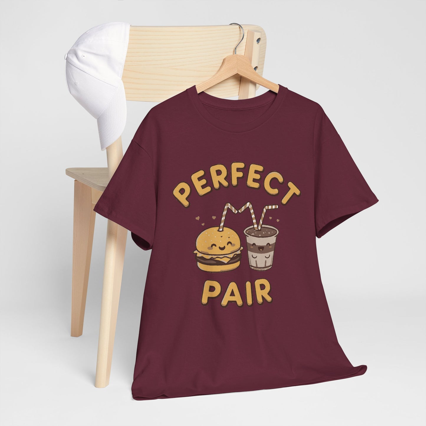 Perfect Pair Cheeseburger & Soda T-Shirt — Cute Matching Food Tee