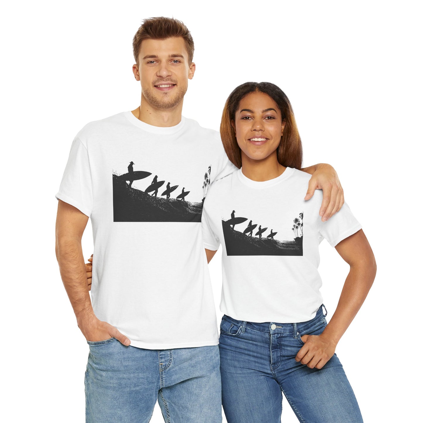 Boho Floral Unisex Tee - Beach Surfing Theme