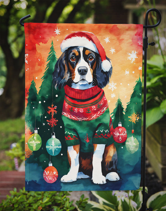 Cavalier Spaniel Christmas Garden Flag