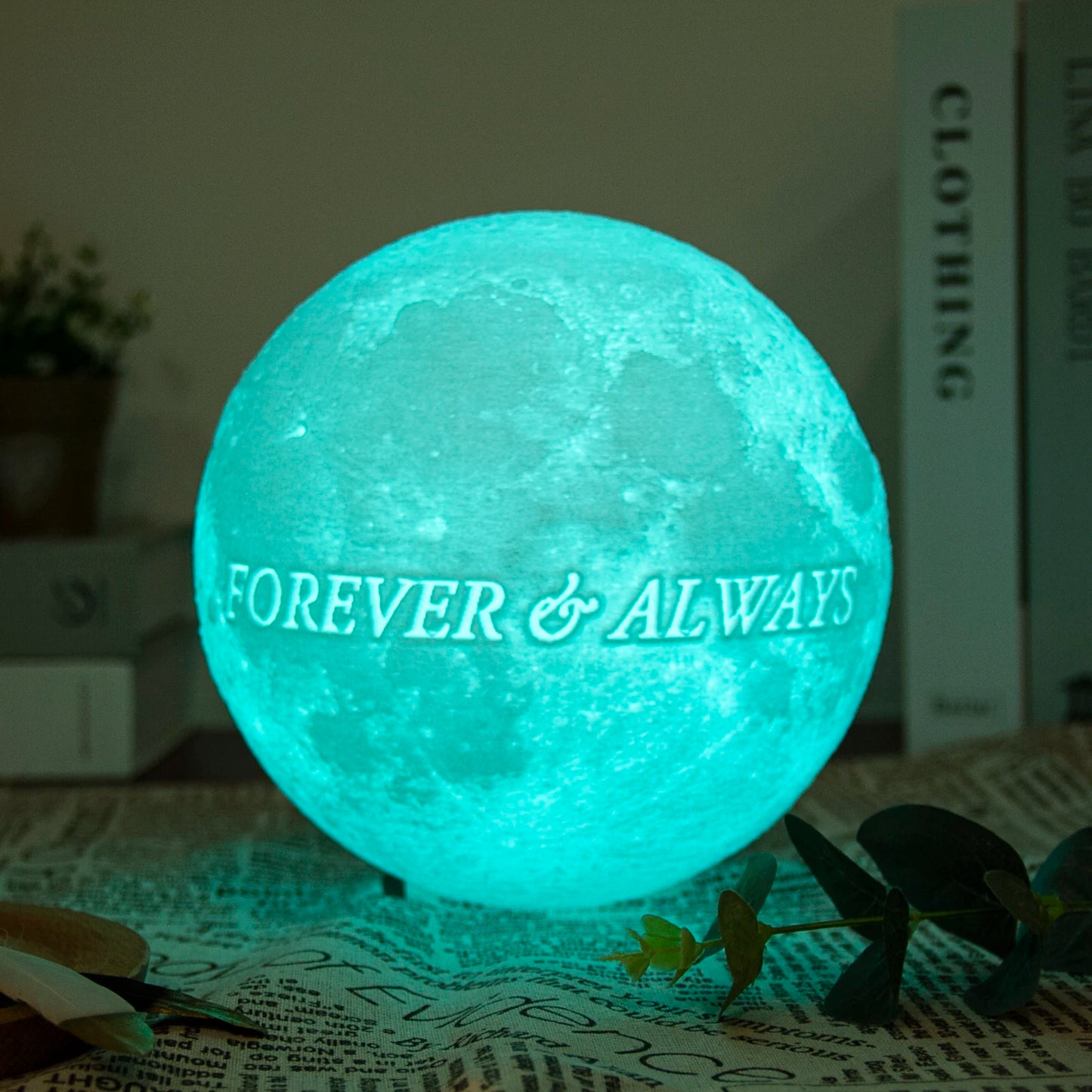 3D Printing Moon Lamp Personalized Photo Text Customized USB Night Light Birthday Mother Day Valentine's Christmas Lunar Gift