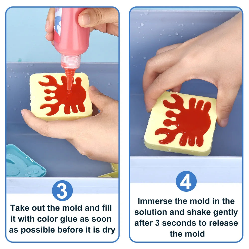 Kids Handmade DIY Craft Painting Stickers Montessori Education Origami Magic Water Elves Kit Set Toys Children Gift Kids Craft