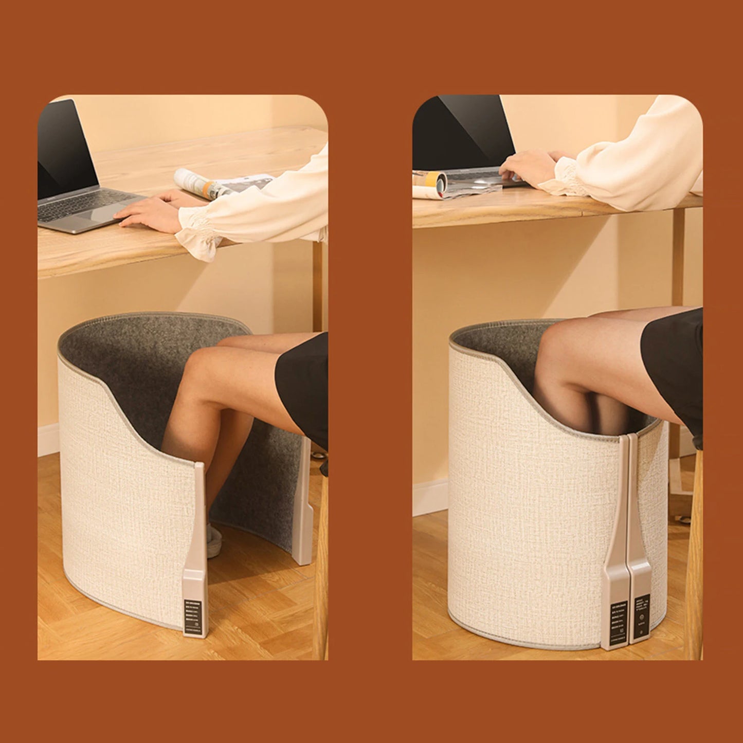 Electric Feet Heater Folding Portable Leg Heater Thermostat Foot Warmer for Home Office Feet Leg Heated Warm Winter Cushion