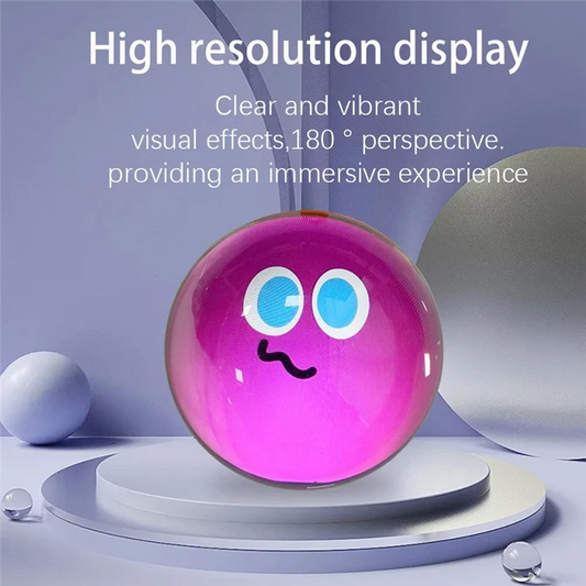 Creative 3D Crystal Ball Video Play Display Kawaii Desktop Art Figurine Children's Home Decor A03F