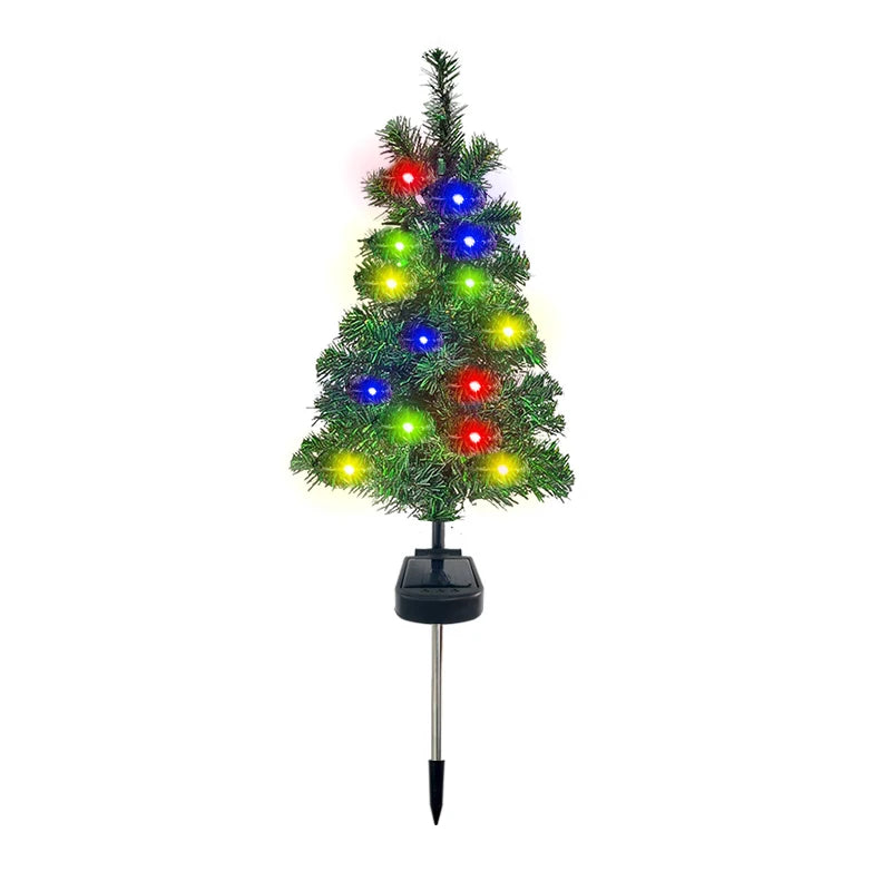 Solar Christmas Tree Decor Lights IP65 Waterproof Outdoors LED Lawn Light Garden Landscape Lamps for Patio Porch Pathway