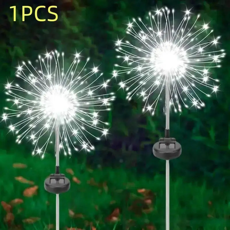 Solar Firework Lawn Lights 8 Modes IP65 Waterproof, Outdoor Solar Spike Lights for Garden Pathway Yard Christmas Decoration