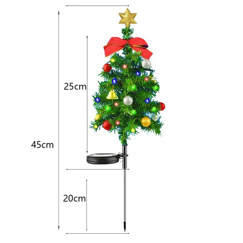 Solar Christmas Tree Decor Lights IP65 Waterproof Outdoors LED Lawn Light Garden Landscape Lamps for Patio Porch Pathway