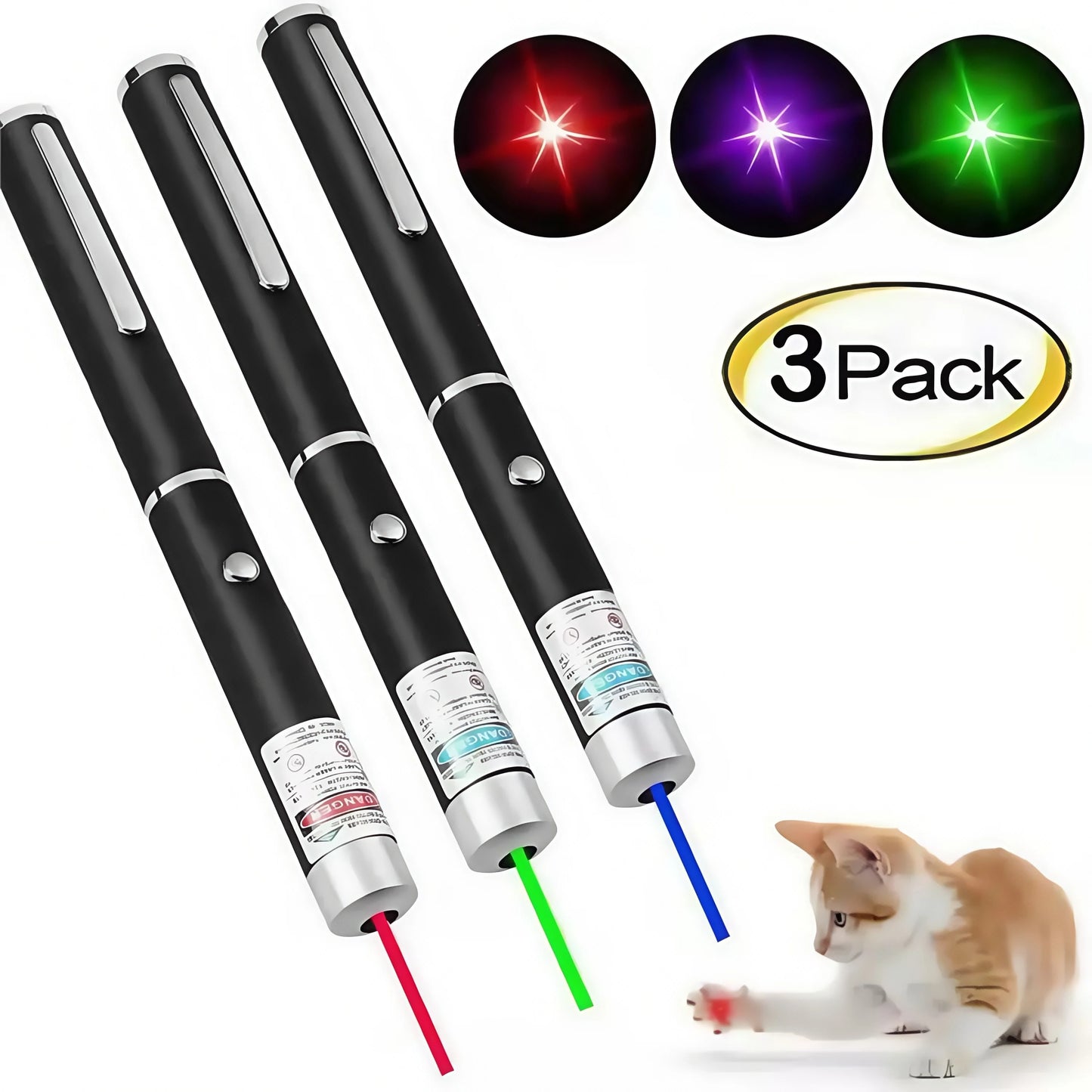 Red Laser Pointer Pen - Long Range Single Point Laser for Cat/Dog Pet Toy, Outdoor Hiking Presentation